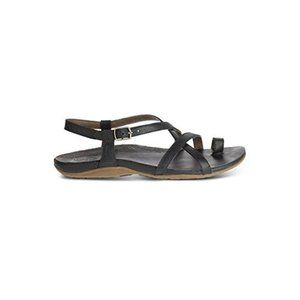 Chaco Women's Black Dorra Leather Cross Strap Buckle Strappy Sandal Size 10